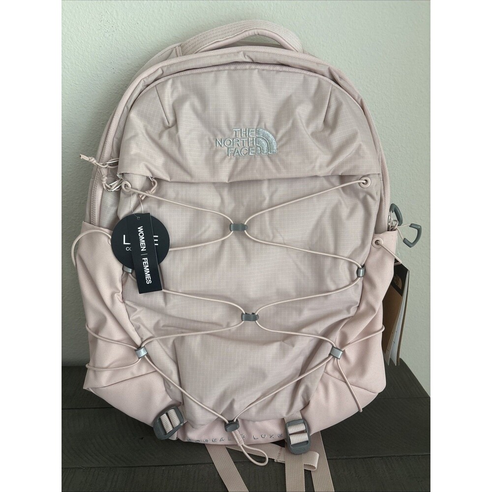 The North Face Women’s Borealis Luxe Backpack Pink Moss / Silver NEW